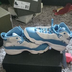 Jordan Kids Blue and White Sneakers